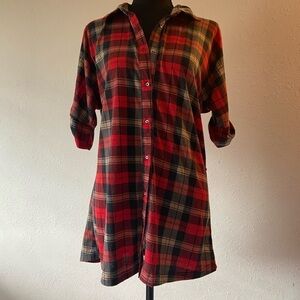 amang NY Size medium buffalo plaid stretchy shirt T27